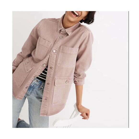 Madewell Ashford Chore Jacket in Vintage Petal Size Small - Picture 2 of 15